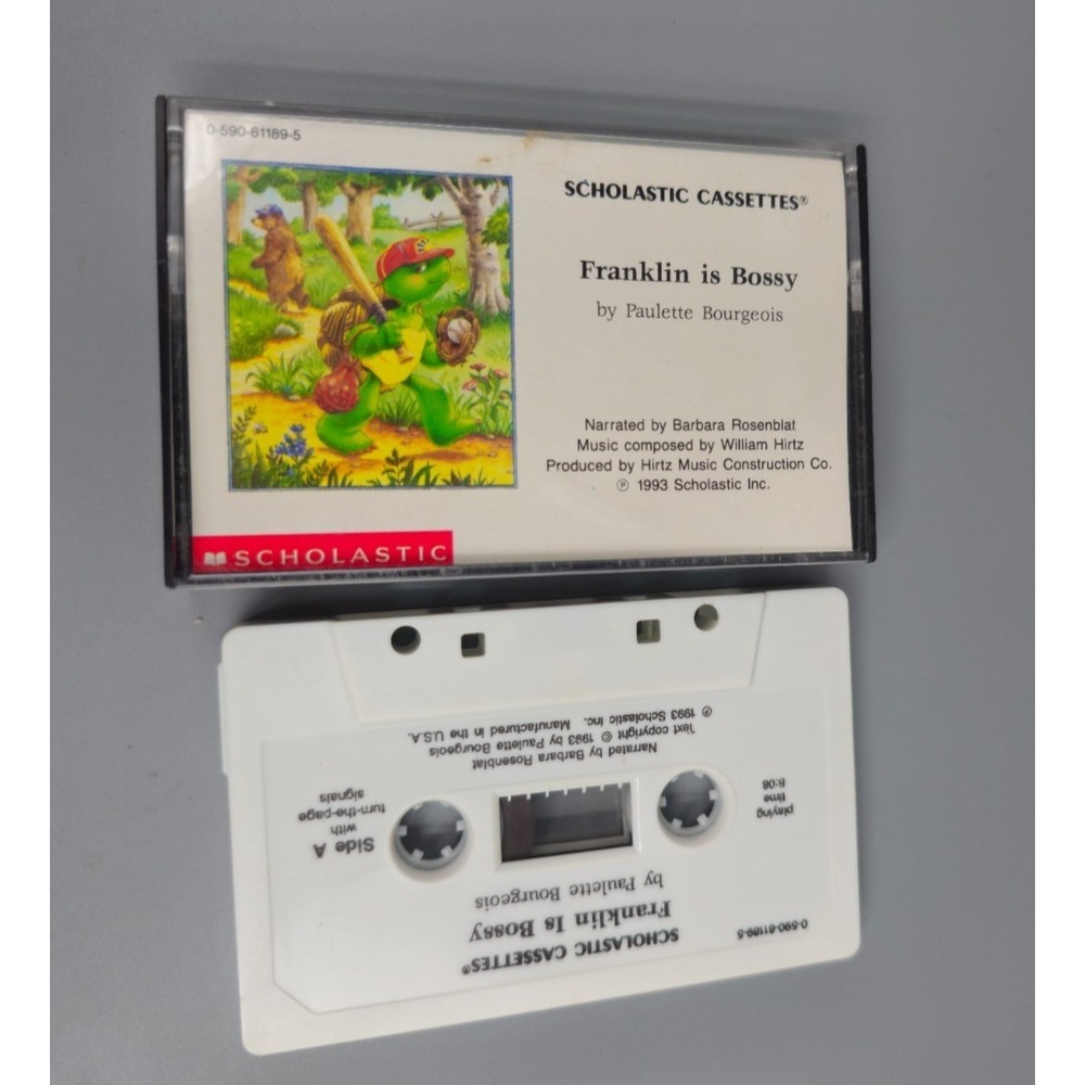 Scholastic Franklin is Bossy Cassette for Story Book Read Along PBS Kid Turtle